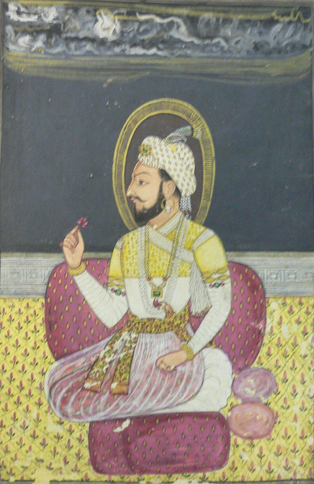 छत्रपती संभाजी महाराज समकालीन अस्सल चित्र (Late 17th Century)